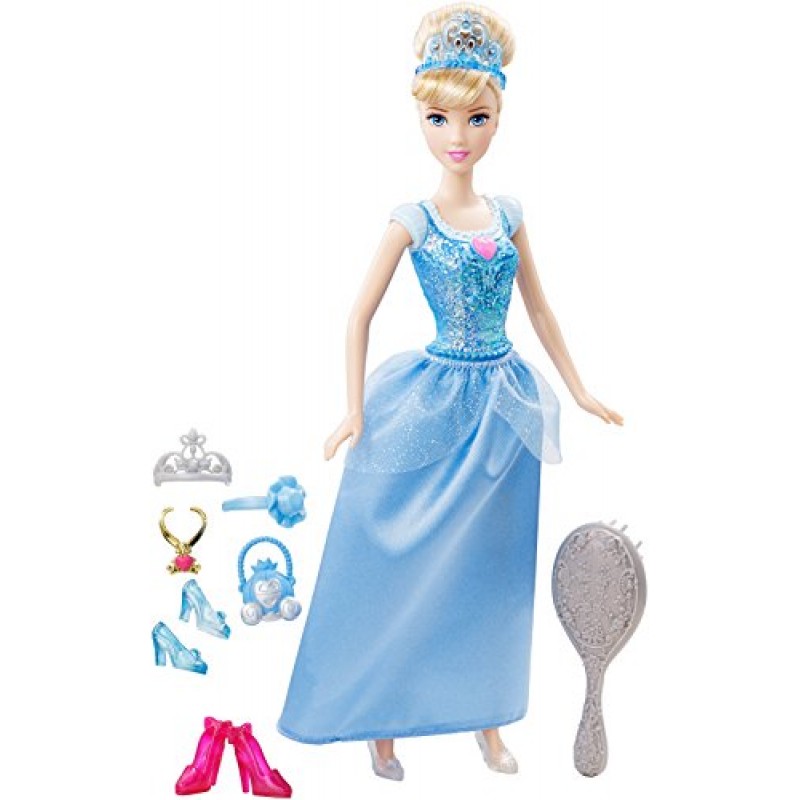 Disney Princess Sparkle Princess Cinderella Doll and Accessories